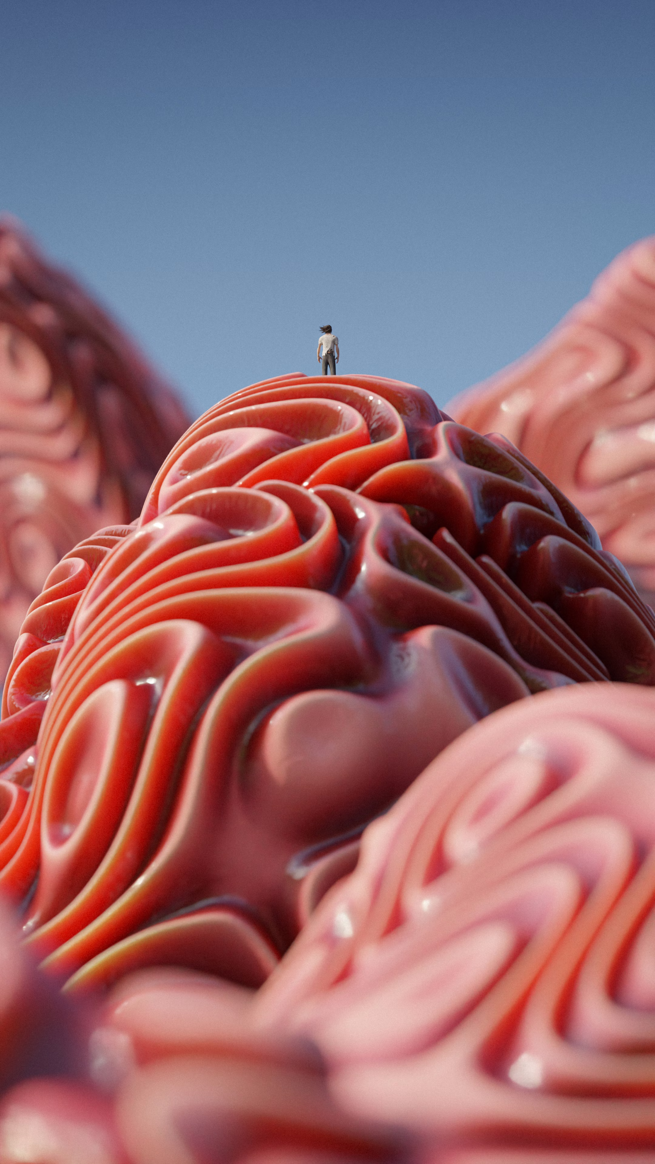 3D brain model representing neuroscience research